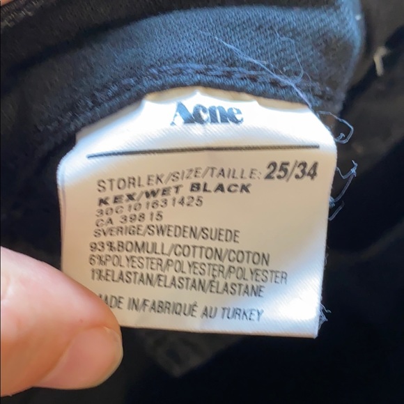 EUC Acne Mid Rise Slim Jeans - Picture 7 of 7